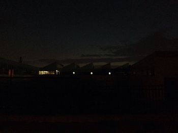 Illuminated buildings at night