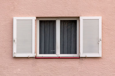 Closed window of building
