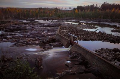 Scenic view of river against sky