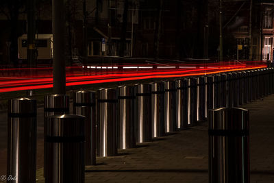 Light trails at night