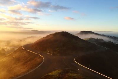 Road passing through landscape