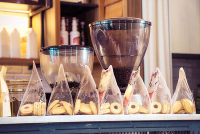 Close-up of coffee in glass on table