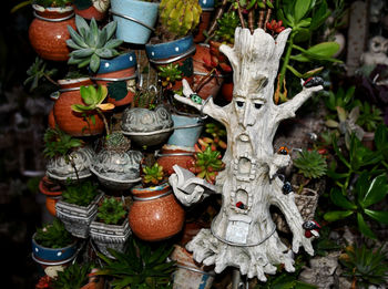 Close-up of decorations for sale