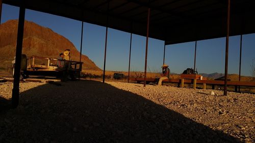 Construction site against sky