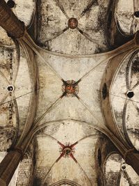 Low angle view of ornate ceiling