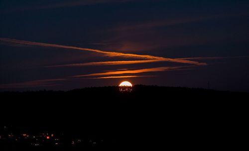 Low angle view of sky at night