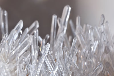 Transparent stone mountain crystal, close-up