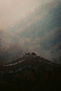 High angle view of landscape against sky