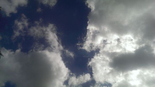 Low angle view of cloudy sky