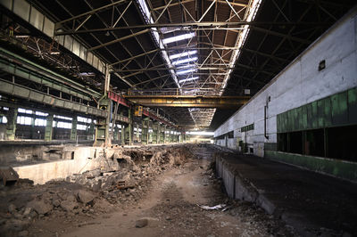 Inside the old abandoned steel mill.