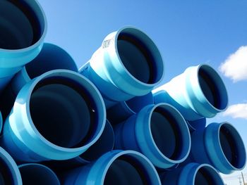 Pipes against blue sky