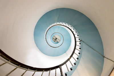 Directly below shot of spiral staircase