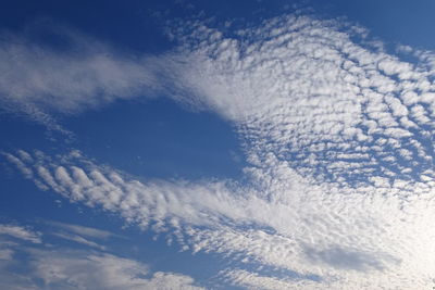 Low angle view of clouds in sky