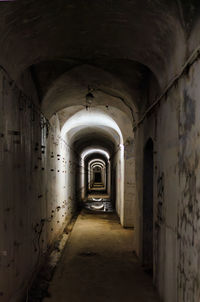 Empty corridor of old building