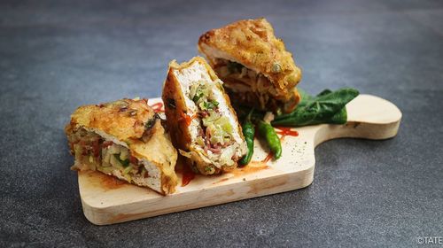 Close-up of food on table