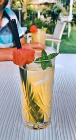 Close-up of drink on table