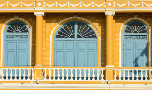 Facade of yellow building