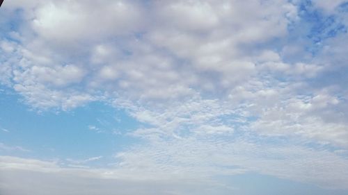 Low angle view of clouds in sky