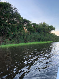 Scenic view of river against sky