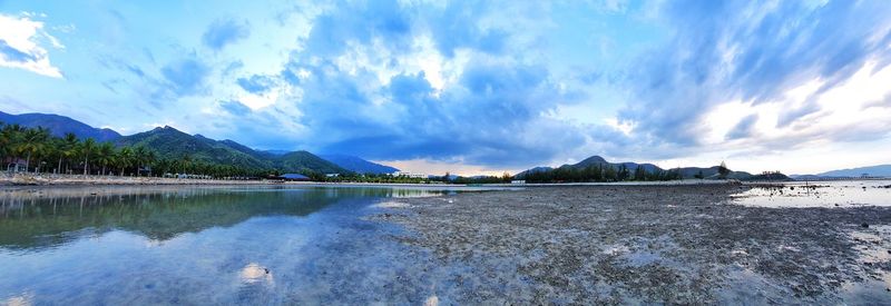 Panoramic view of beach against sky
