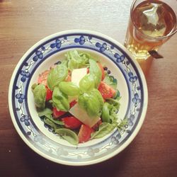 Close-up of food served in plate