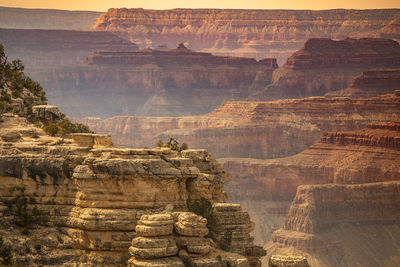 Aerial view of canyon