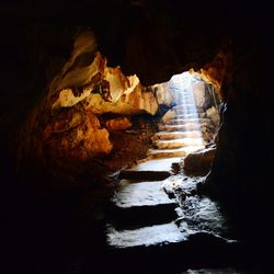 Rock formations in cave