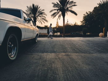 Car on road against sky