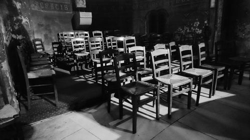 View of empty chairs