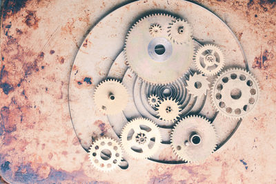 Directly above shot of machine part
