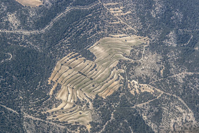 High angle view of a river