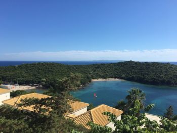 High angle view of sea