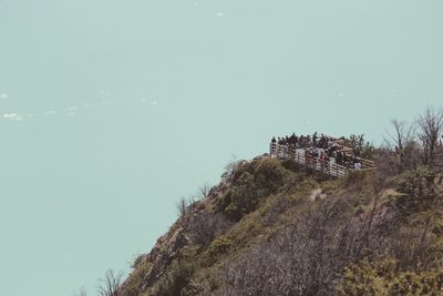 Scenic view of mountain against clear sky