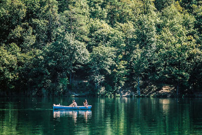Boats in lake