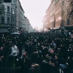 Crowd at city street