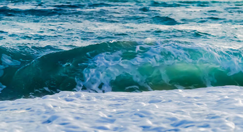 Close-up of water flowing in sea