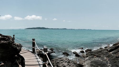 Scenic view of calm sea against sky