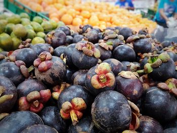 Close-up of fruits for sale at market stall