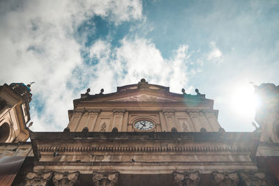 Low angle view of historic building against sky
