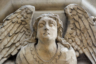 Cambridge, uk - october 9, 2019 cambridge angel wall sculpture