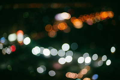 Defocused image of lights