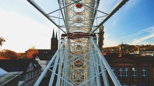 Low angle view of amusement park