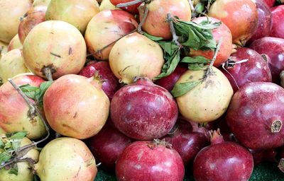 Full frame shot of fruits for sale in market