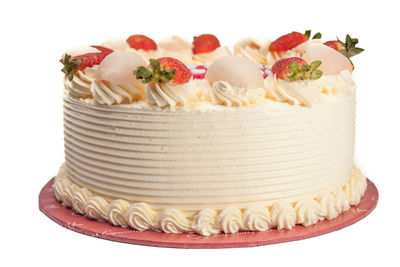 Close-up of cupcakes against white background