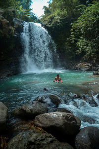 Relax in a waterfall