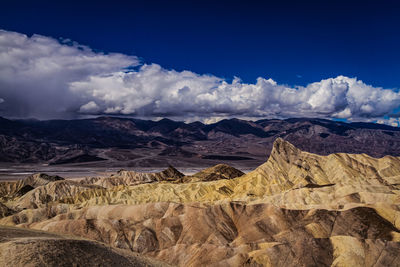 Scenic view of dramatic landscape against sky