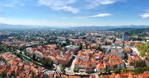 High angle view of cityscape