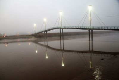 Bridge over river in city