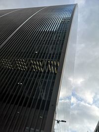 Low angle view of modern buildings against sky