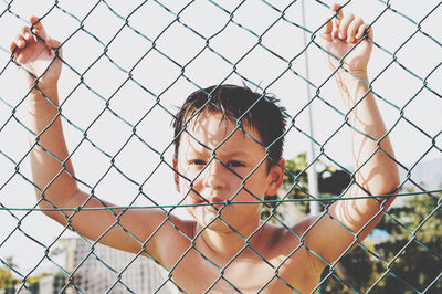 Close-up of chainlink fence